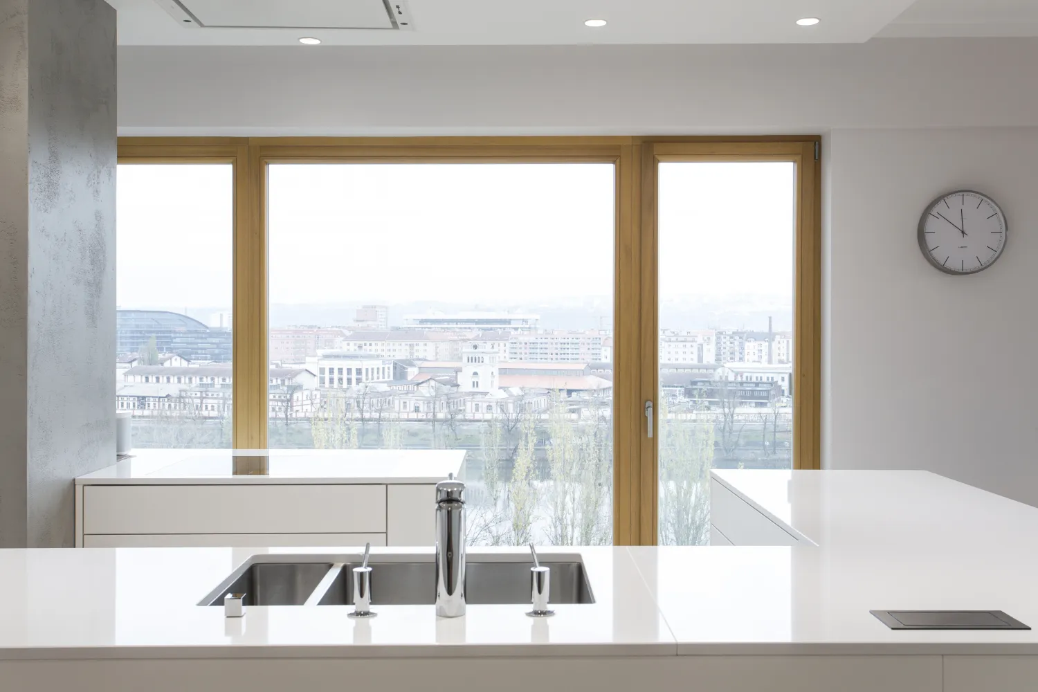 Crystal Absolute White Technistone bordplade – reference 3